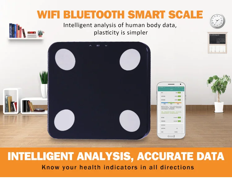 High Quality Weight Scale Smart Body Fat Analyzer Scale 180kg Normal Bathroom Scale