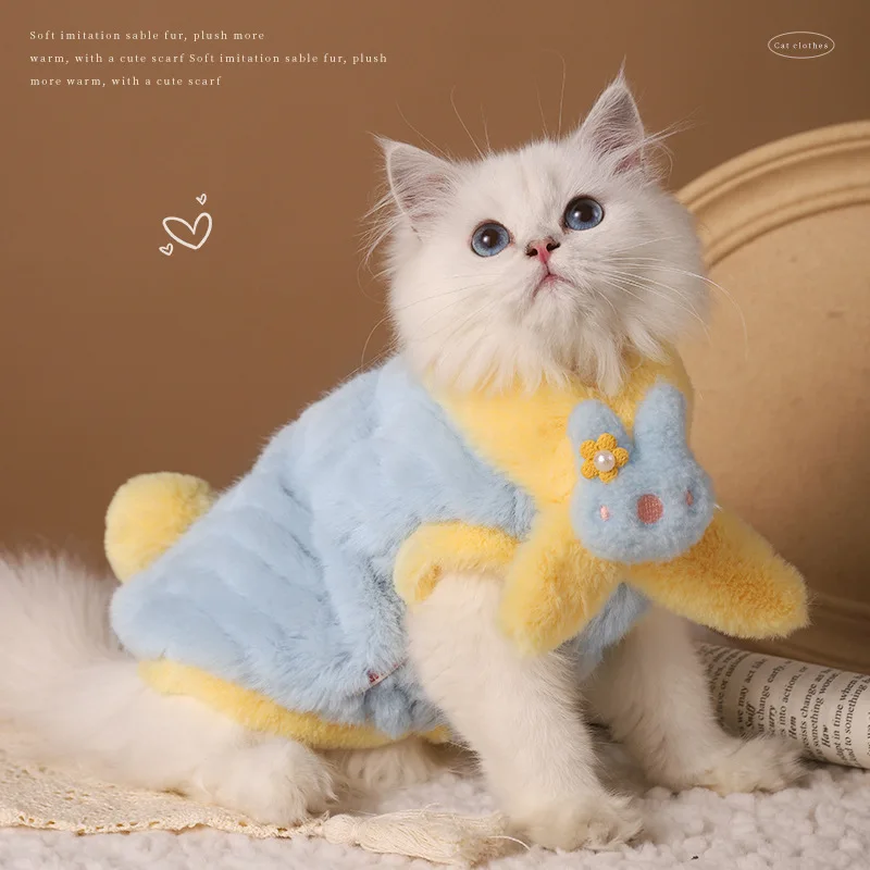 Cat clothes Autumn Winter warm Devon kitten vest Winter coat layer cute winter cat pet