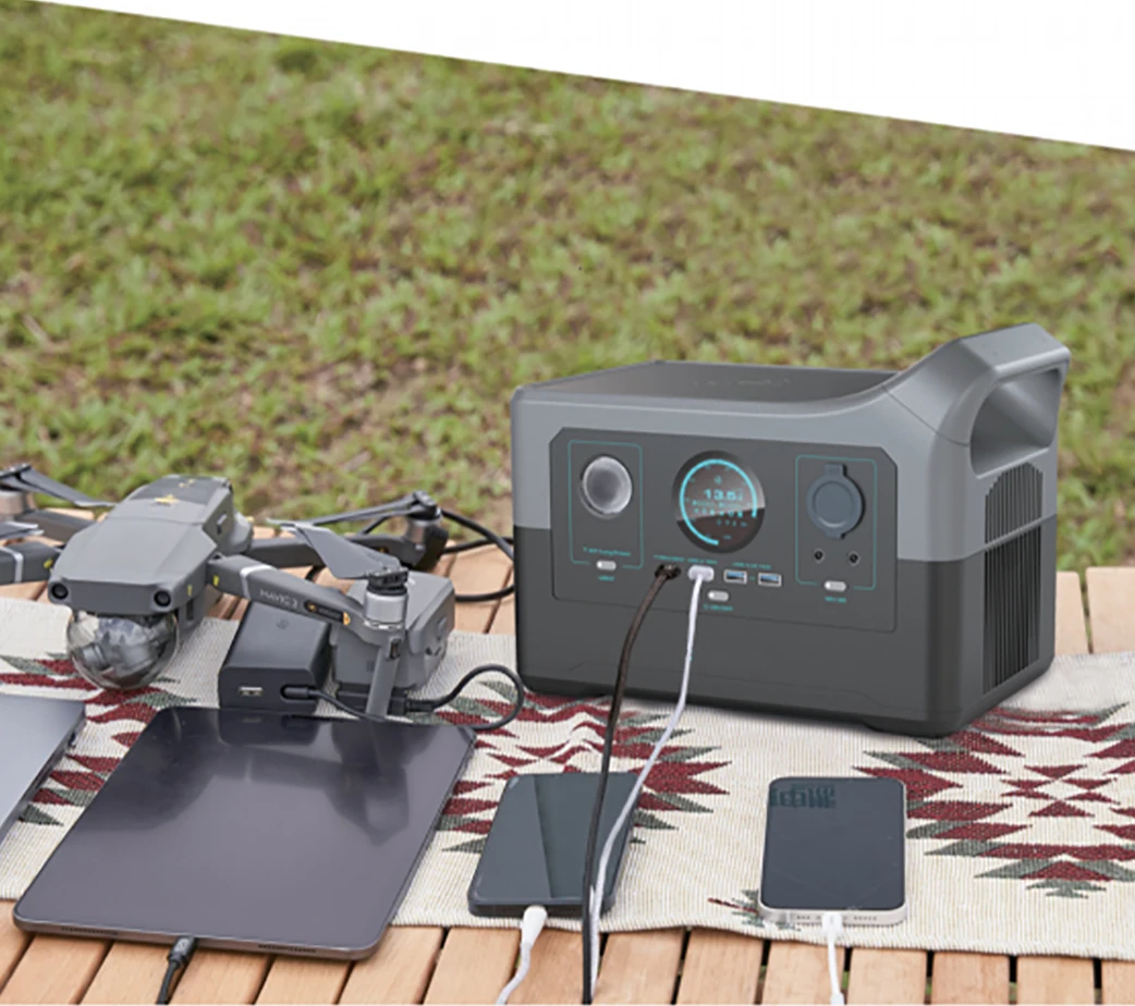 Portable Solar Charging Station Lifepo4 Lithium Ion Battery Outdoor Portable Power Station