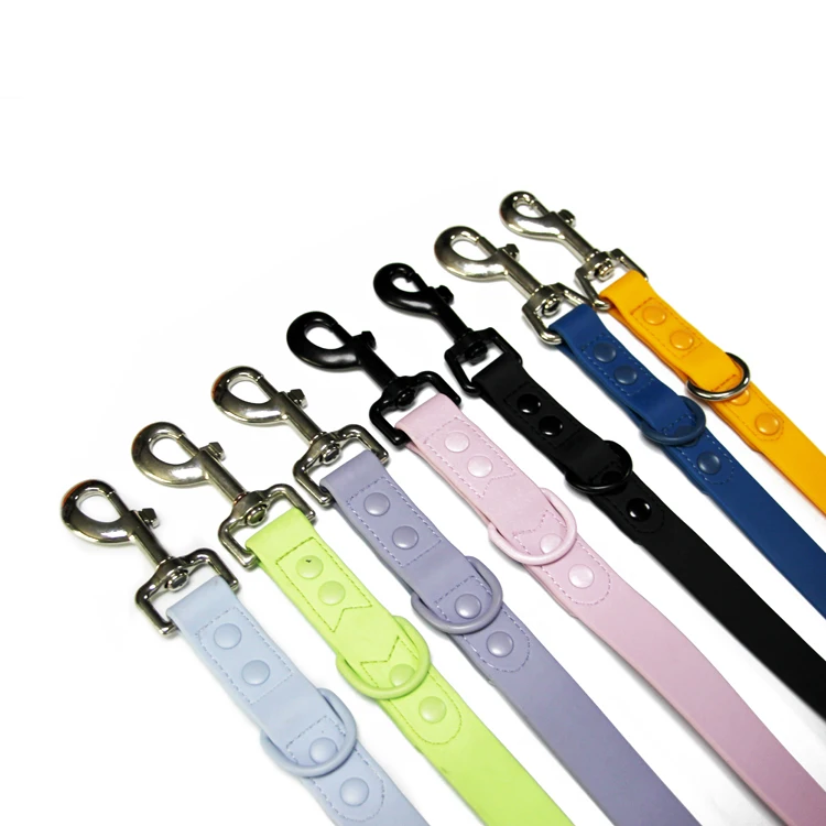 New Arrival Wholesale Custom Pet Products Leash, Ultra-Comfort Waterproof Soft PVC Dog Leash with Metal Hook