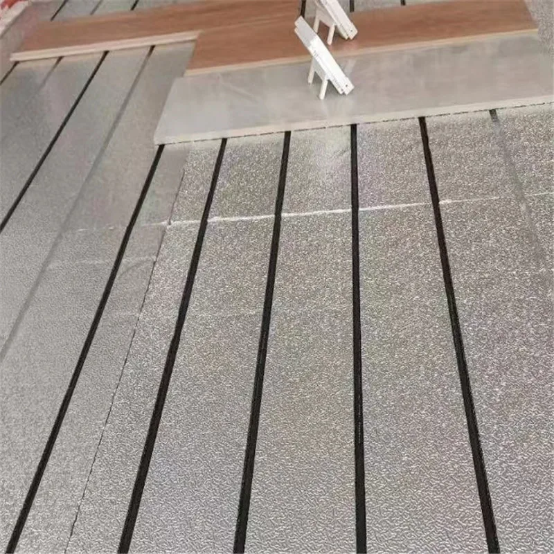 16/20mm thick water heated floor XPS plate covered with aluminum foil