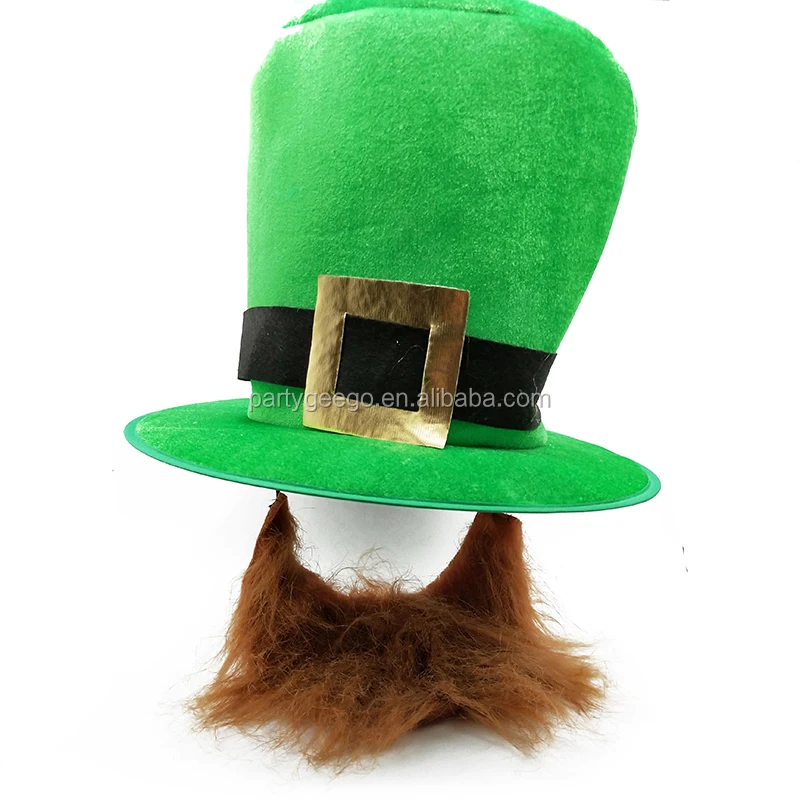 st patrick funny new design jester irish hat carnival party ox horn costume velvet hat