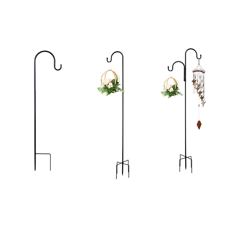 Heavy Duty Outdoor Garden Poles Adjustable Rust Resistant Shepherds Hooks for Outdoor
