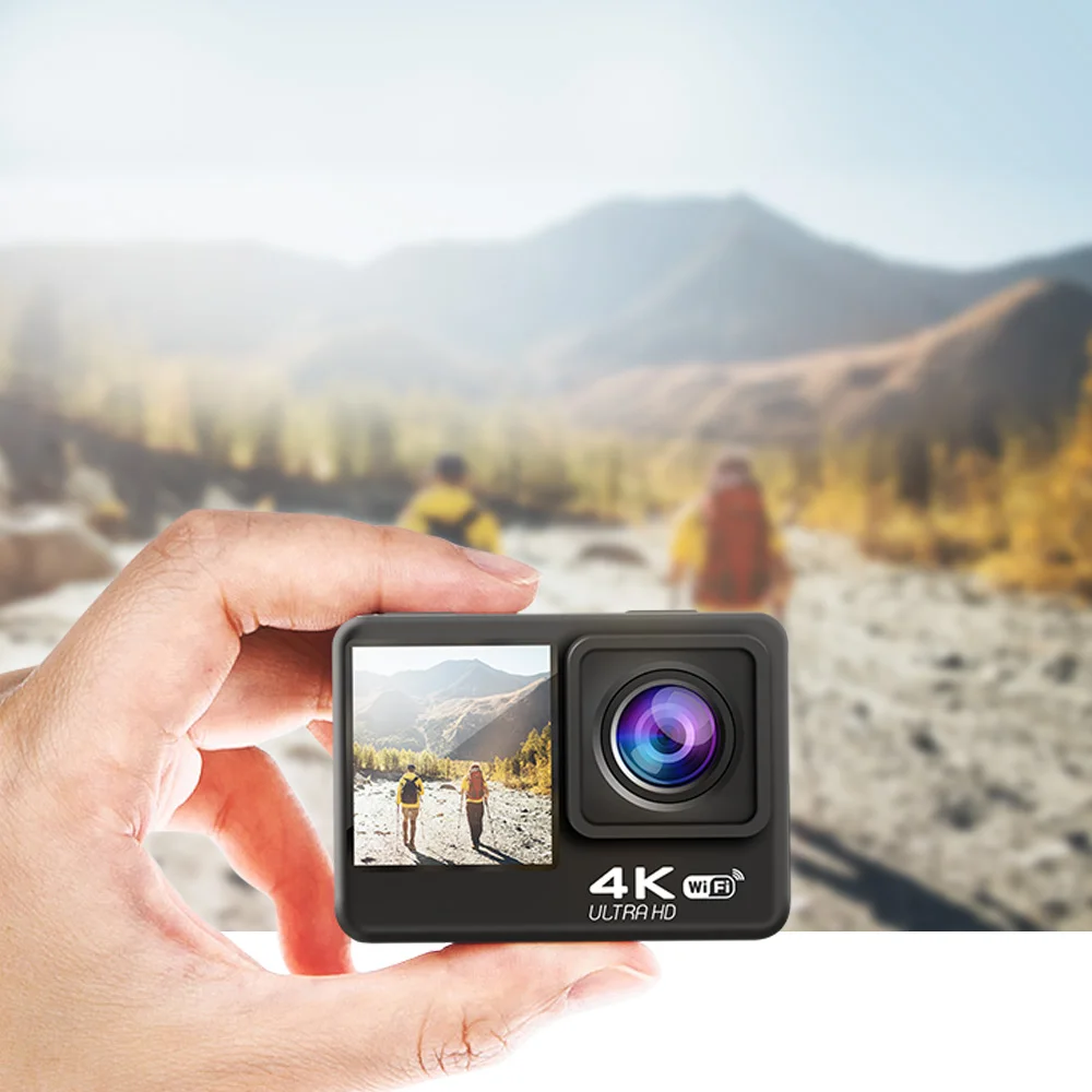 AT-Q60TR Dome Gopro 4K Acting Camara De Video 4K CaMara Go Pro Action 4K Sport Cam Vlogging Camera For Youtube Video