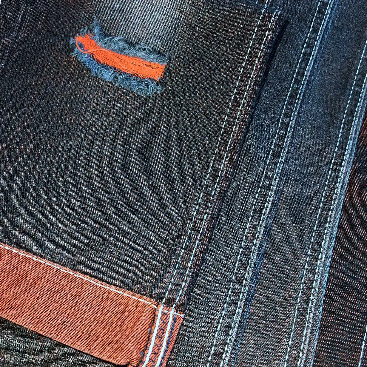 Fashion wholesale manufacturer supplier Multicolor twill washed non stretch cotton denim fabric