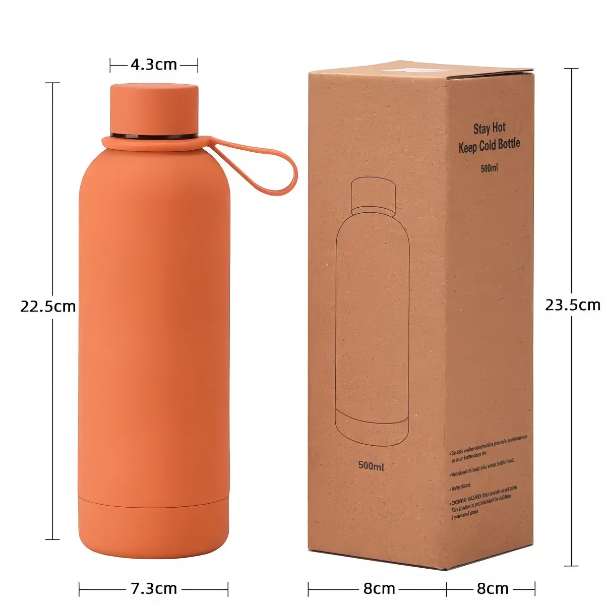 Sports-Optimized Eco-Friendly Double Wall Vacuum Insulated Stainless Steel Water Bottle Promotional Gift Plastic Silicone