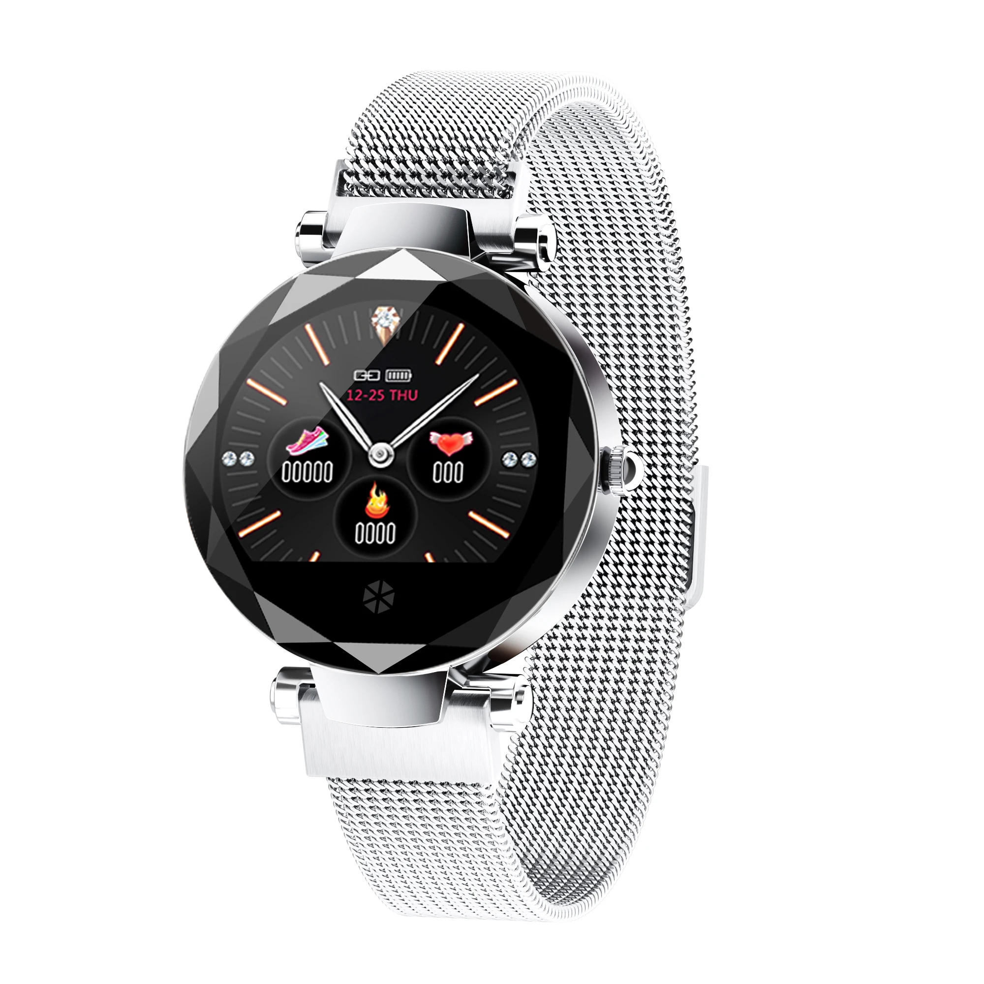 SWL Female Smart Bracelet HI18 Magnetic Strap Metal Craft Female Physiological Care Heart Rate Sphygmomanometer Step