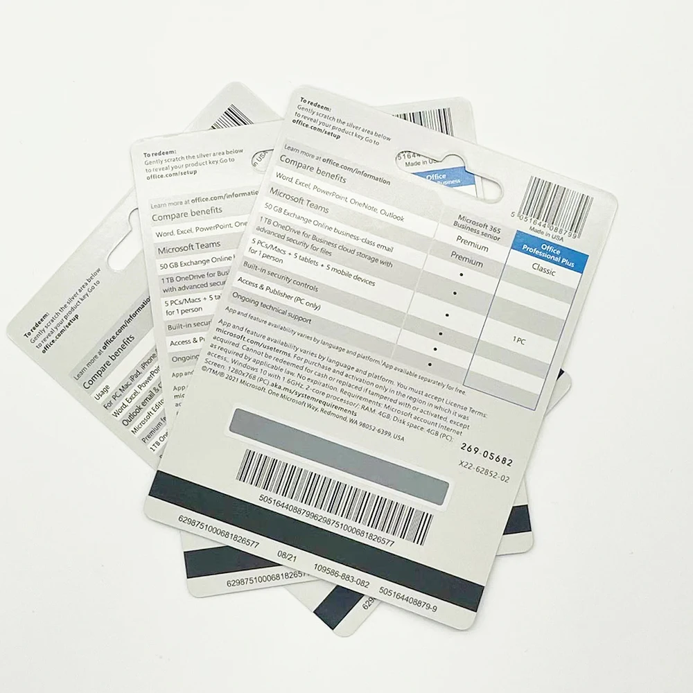 Globally office 2021 pro plus key card online activation office 2021 key card 100% online activation by DHL