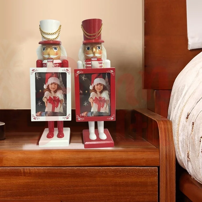 photo picture frame wood nutcracker pattern christmas decoration ornament nutcracker 30 cm 38cm