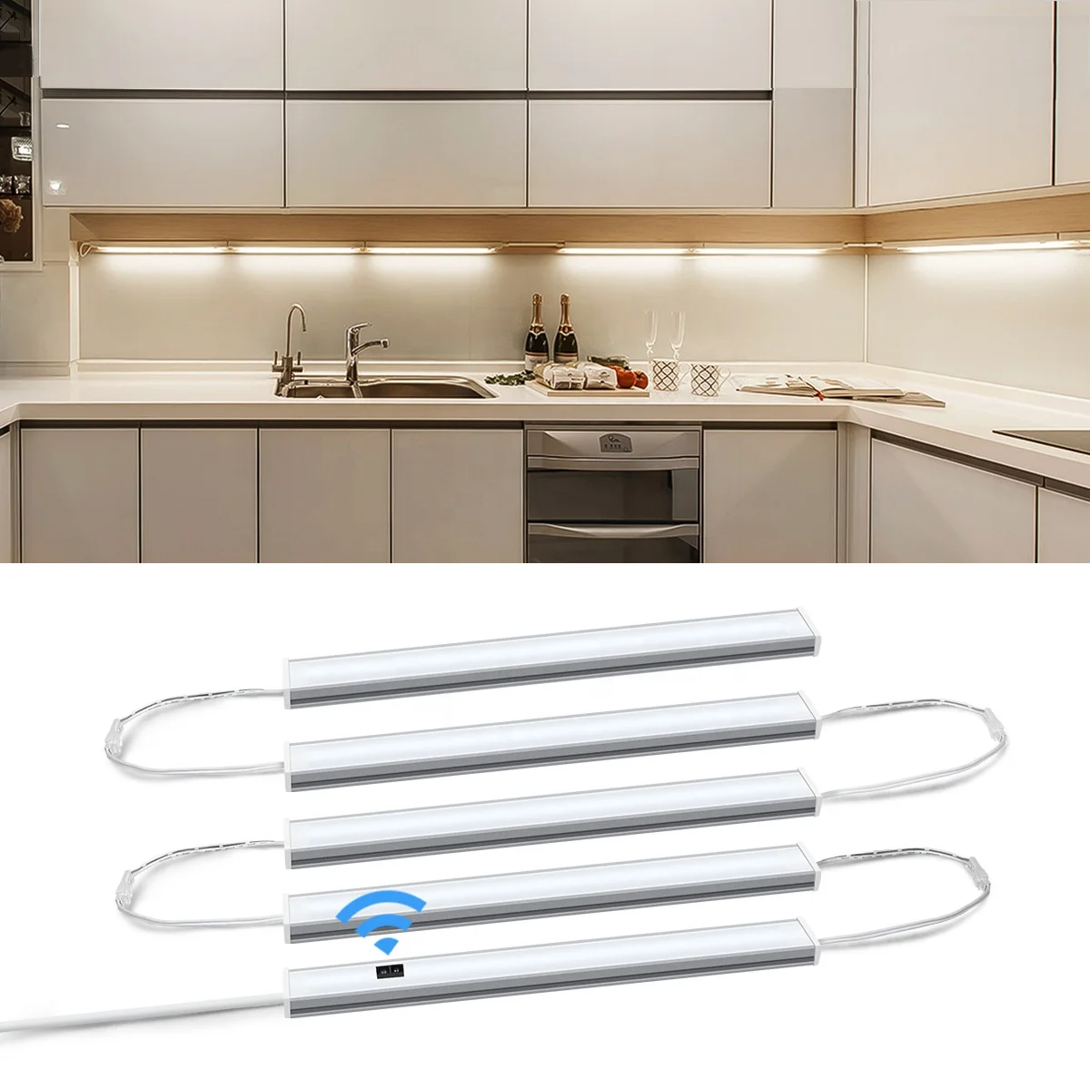 Low voltage LED infrared sensor hand sweep hard light cabinet room cabinet closet shelf tandem laminate line light