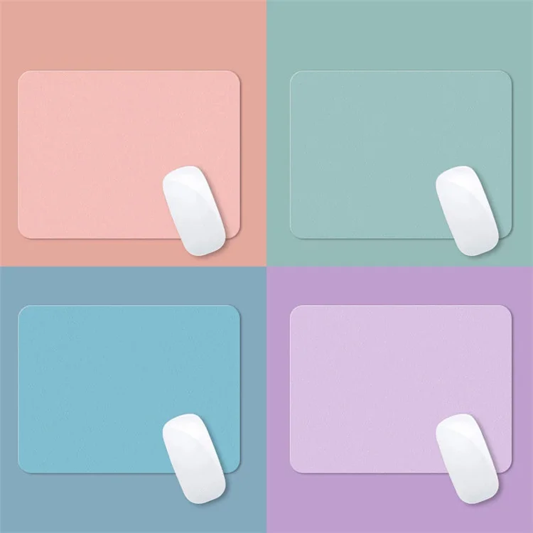 Best Small Size Solid color Waterproof PU Leather Laptop Mouse Mat Office Desktop Protector Mouse Pad For Laptop