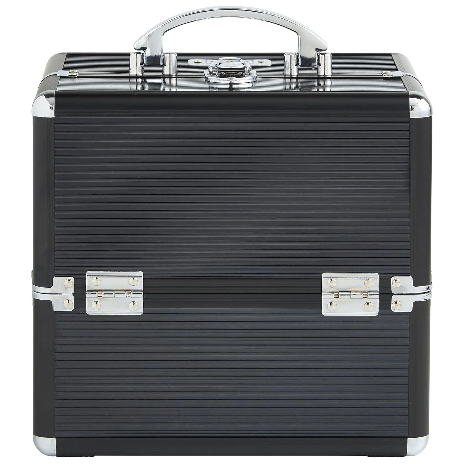 Professional Rose Gold Acrylic Makeup Artist Travel Train Case Open Closure Cosmetic Storage Organizer Printed Candy Flower