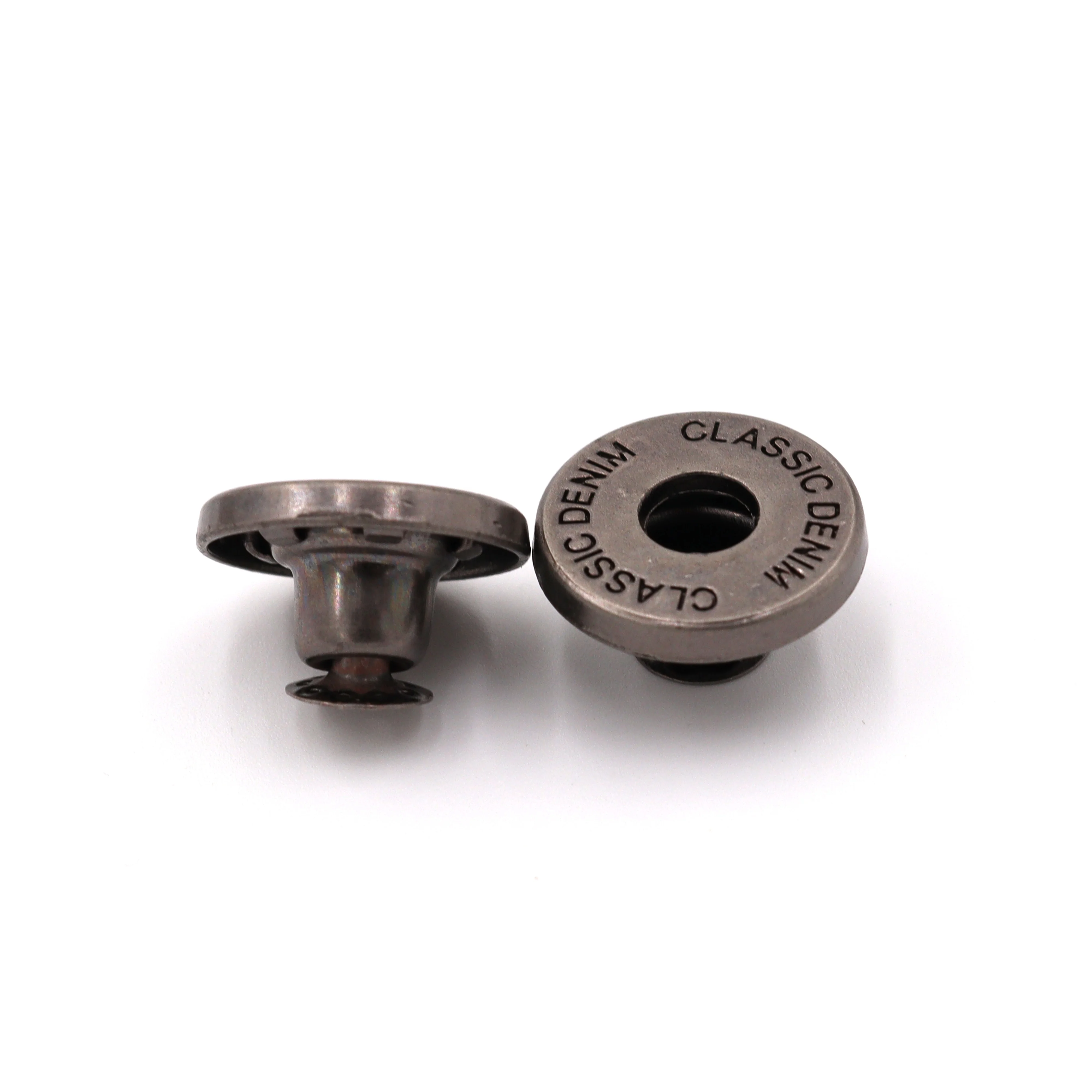 Manufacturers Wholesale Vintage Zinc Alloy Metal Denim Buttons Custom Brand Logo Jeans Button and Rivets