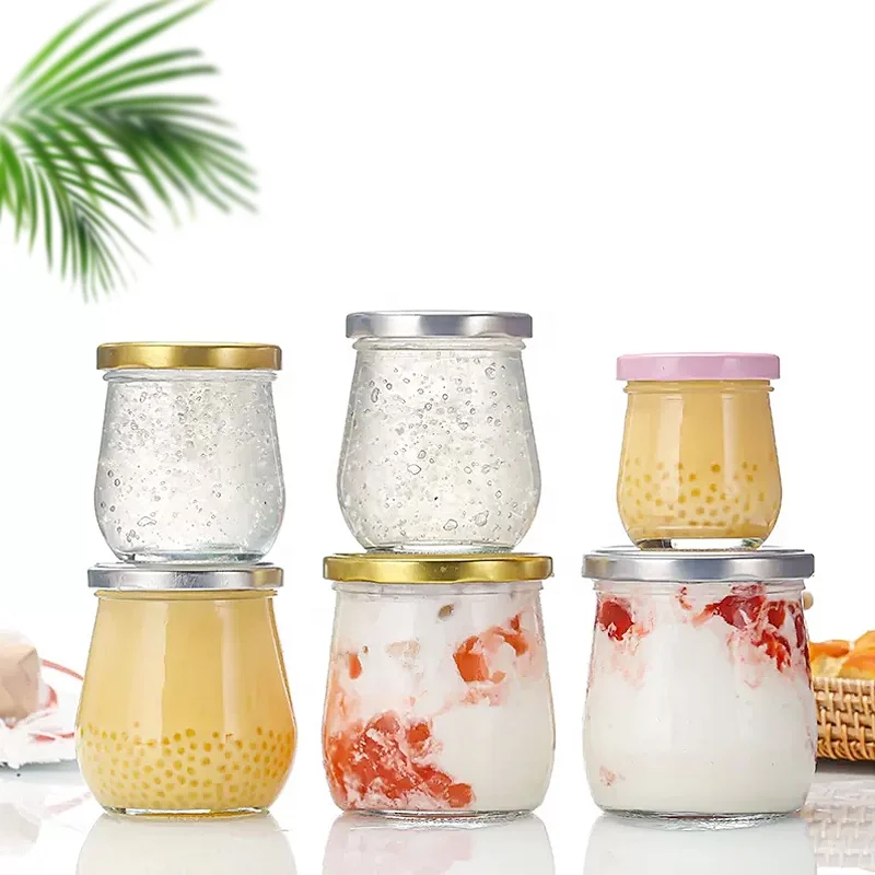 Ru Star Clear 300ml 500ml Glass Pudding Jar For Caviar Herb Jelly Jams Honey Tea Sauce Pepper Chili Powder