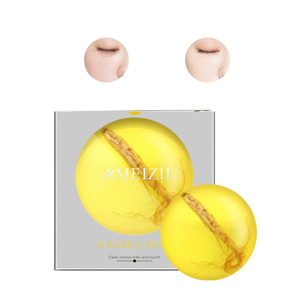 Handmade Sea Salt Soap Face Skin Cleaning Shampoo Kojic Acid Acne Blackhead Removal Body Bath Zeep Organic Ginseng Soap