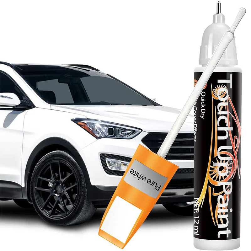 White Touch Up Cars Paint Pens  Two-In-One Automotive Car Paint Scratch Repair  for Vehicles Deep Scratches