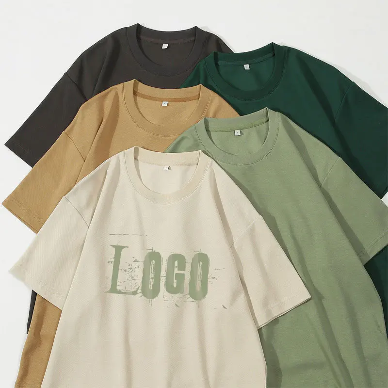 Streetwear Mens Heavyweight 260 280 300 Gsm Graphic Logo Unisex Manufacturer Printing Boxy Custom Oversize Tshirts Cotton Tshirt