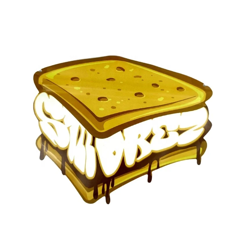 7g 14g 28g Child Resistant Bags Candy Abnormity Shape Flower 1/8th 1/2 Oz Shape Mylar Bags 3.5 Custom Printed Die Cut Pouch