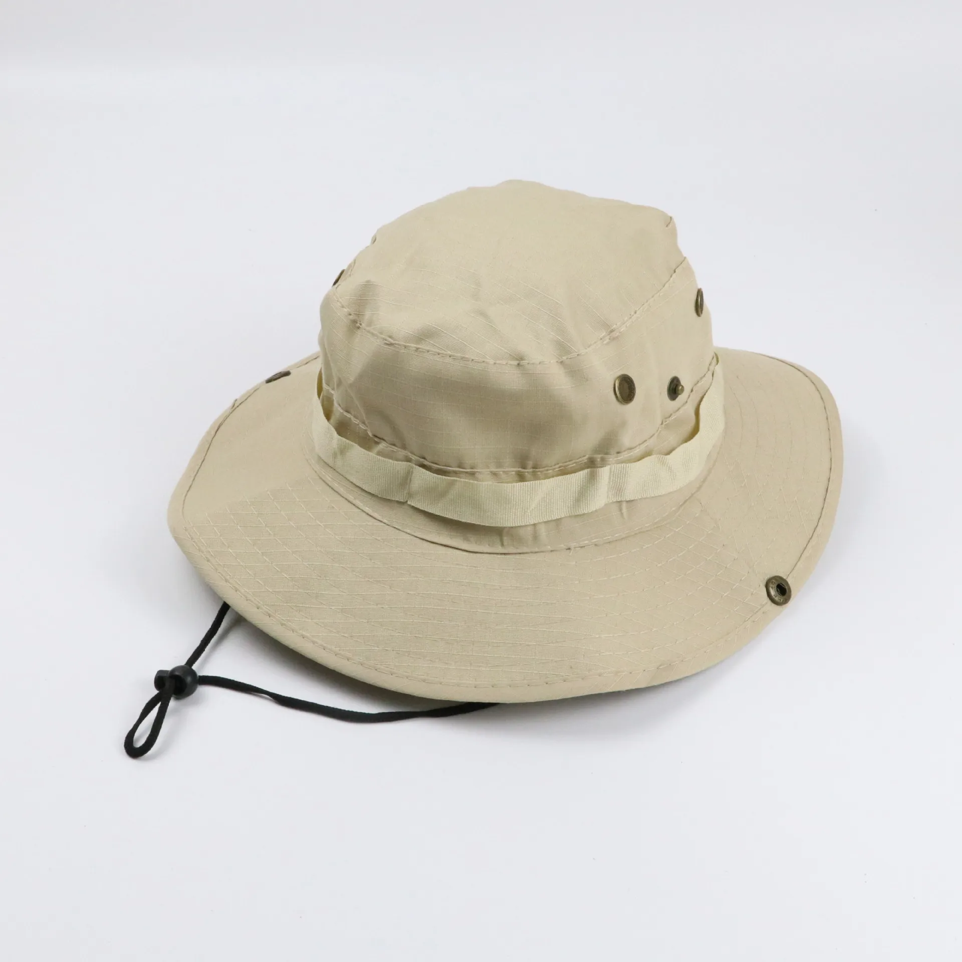 High Quality Outdoor Hiking Adventure Safari hat Wide brim Mens Fisherman Cap Custom Bucket Hat with String