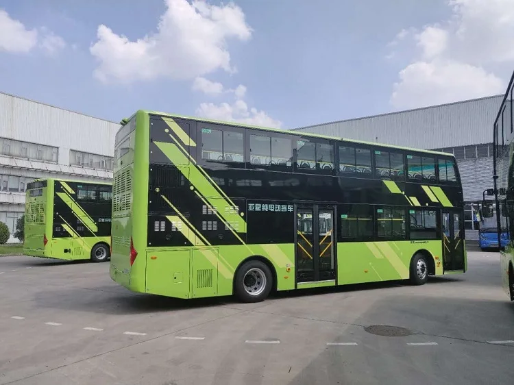 China 30-61 seats place 11 meters pure electric power motor sightseeing public tourists double-deck bus transportation vehicle