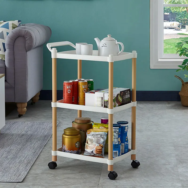 Ekar 2022 hot sell organizer trolley storage cart rack with wheels for kitchen