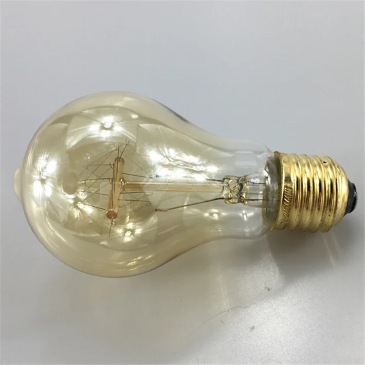 CE Certificate 25W 40W 60W 110V 220V E26 E27 B22 A19 Vintage Carbon Filament Edison Bulb