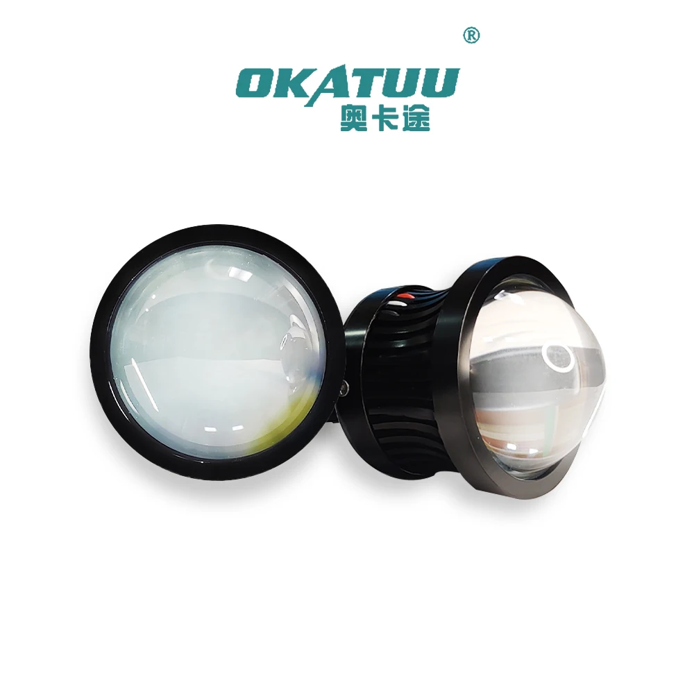 OKATUU 1Pair 25W Waterproof High Beam LED Angel Devil Eyes Spotlight Projector 9005 9006 H4 H7 Car Retrofit Light