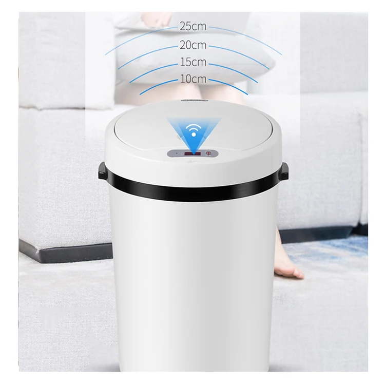 Manufacturer Indoor ABS Plastic Sensor Rechargeable Automatic Intelligent Trash Can Smart Waste Bins
