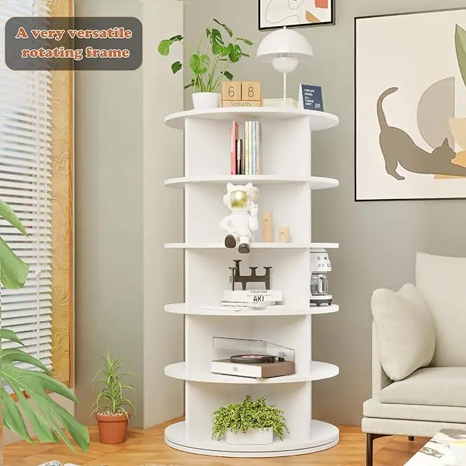 Customized Size shoe carousel 360 rotating shoe rack tower 5 tier storage cabinet rotating shoe racks