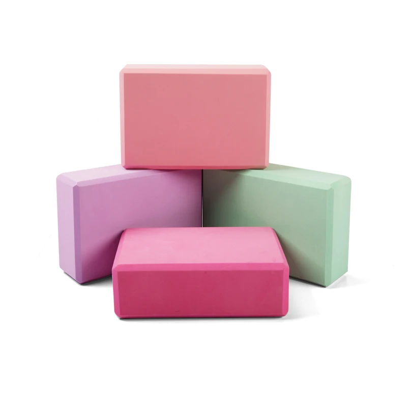 Natural Flat Custom Logo Large EVA Foam Solid Yoga Block
