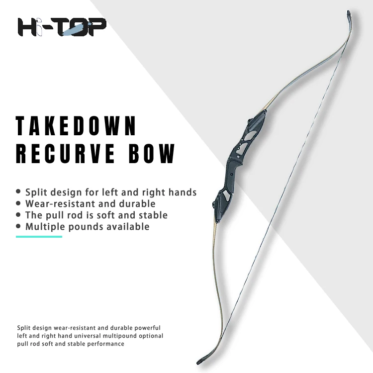 Hi Top 30Lbs Recurve Bow Black Hunter Arrow Shooting Recurve Bow Arrows Archery Recurve Bow Arrow For Target Shooting