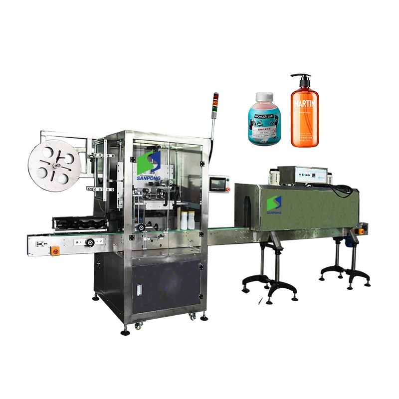 Famous machine manufacturer round bottles packaging labels shrink sleeve labeling machine