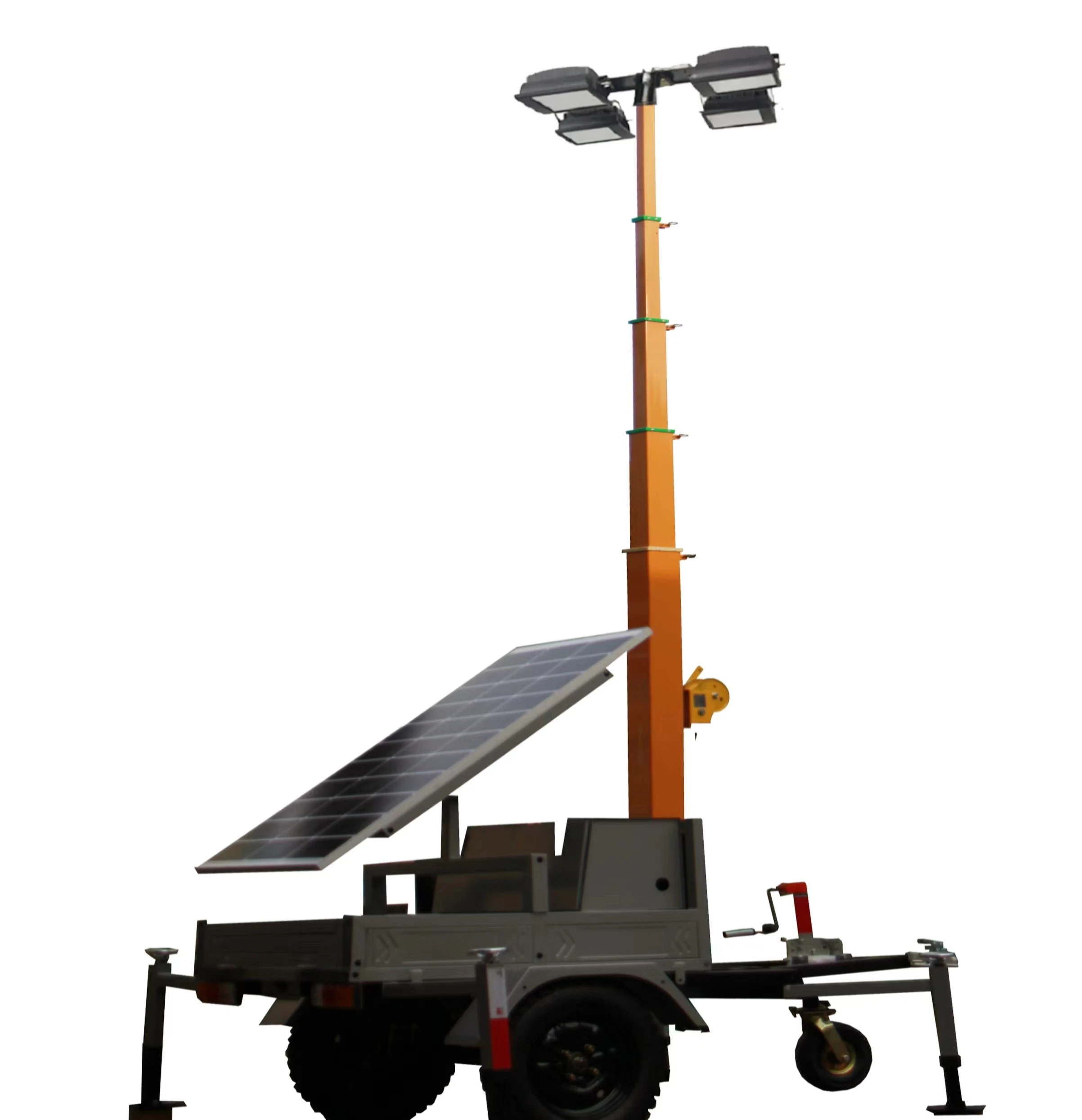 good quality light tower mobile trailer solar panel trailers with generator back up