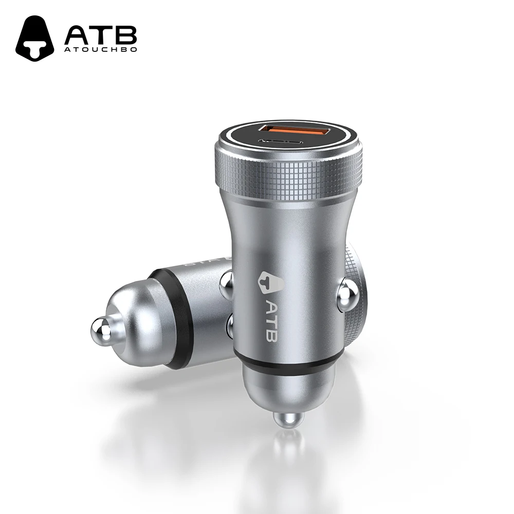 Universal Aluminum alloy 36W Competitive Price Phone USB Type C Lighter Usb Socket Fast Charging Car Cup Mount Charger