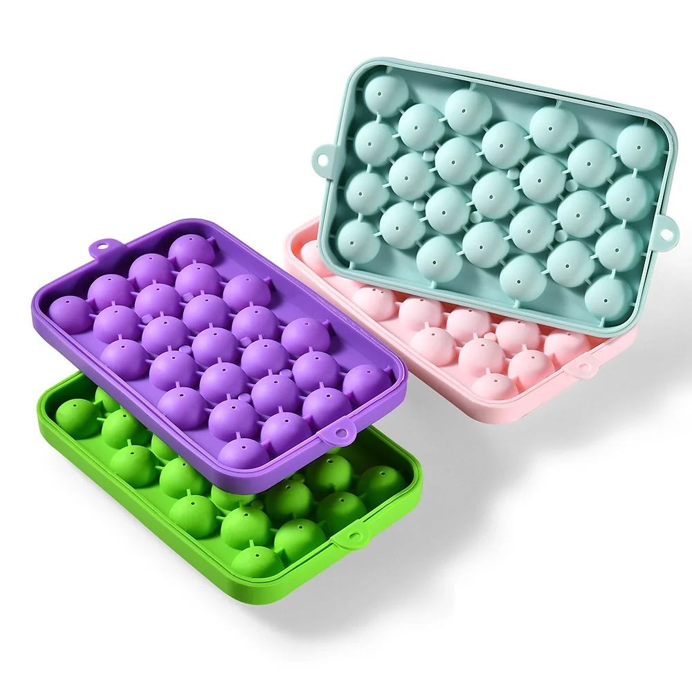 25 Grid Plastic Ice Cream Tools Summer Ice Popsicle Lattice Tools Ice Cream Mold 50 Opp Bag Durable Silicone Mold Round