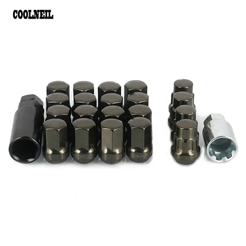 Автомобильные противоугонные гайки 12X1,25 мм для колесных болтов Audi, синий винт блокировки колеса