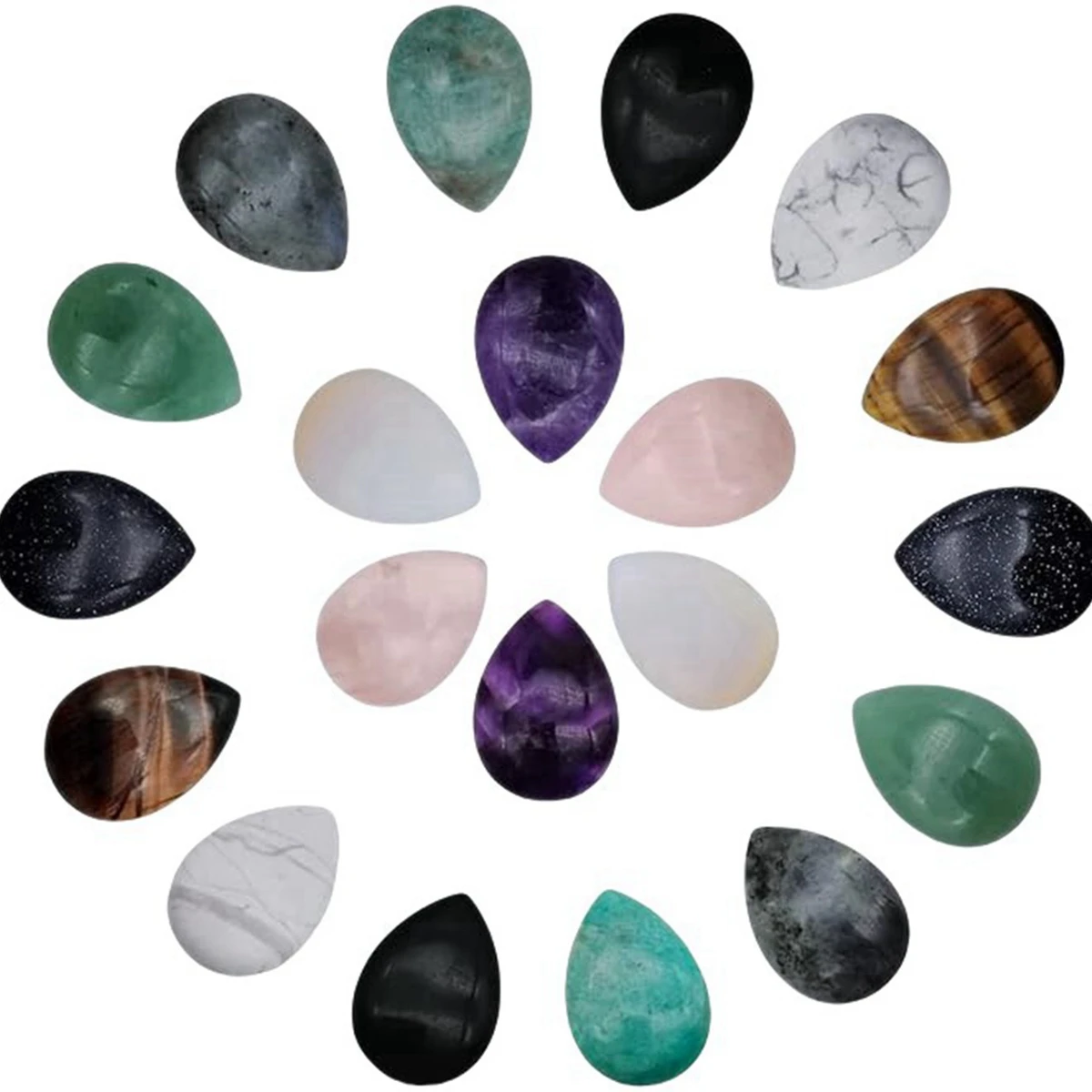 Accessory Pendants Gemstone Crystal Water Droplet Shaped Stone Wholesale of Natural Healing Home in Factories 10x14mm 1 Piece