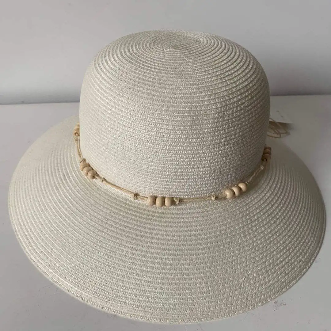 2023 Wholesale New Fashion Visor Wide Brim Preferential Factory Price Beach Straw Hats