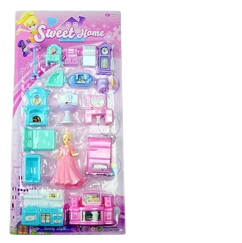 kids furniture play set toy plastic doll house mini furniture toys pretend playing toy