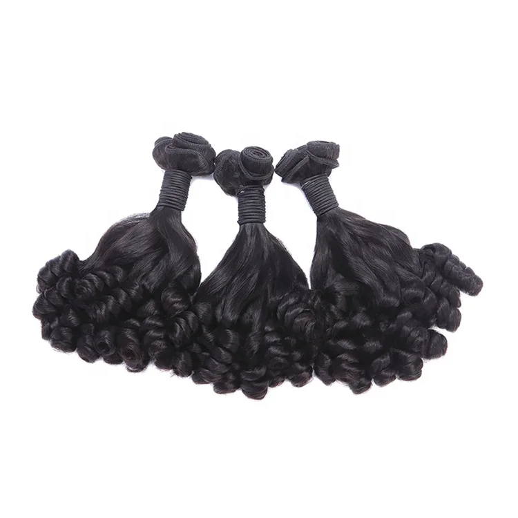 
Hot Beauty Hair Wholesale 12A Grade One Bundle From One Single Donor Double Drawn Spring Curl Virgin Funmi Human Hair 