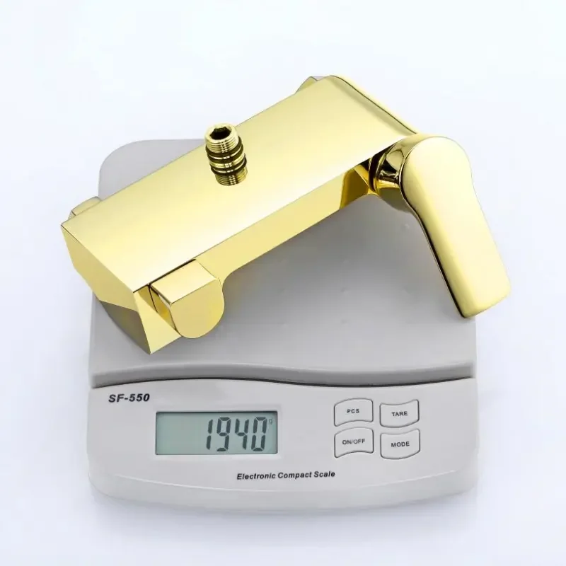 Rain Shower Gold Brass Shower System Set with Smart Handheld Shower Spray High End Quality