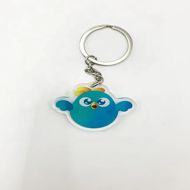 New product Wholesale Custom Printed DIY KeyChain polymethyl methacrylate PinTransparent Epoxy Acrylic Charms Custom