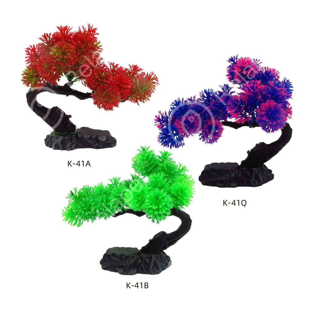 Wholesale Plastic Tree Aquarium Artificial Plastic Plants for Fish Tank Decoration Aquarium Accessories De Plantas Acuario
