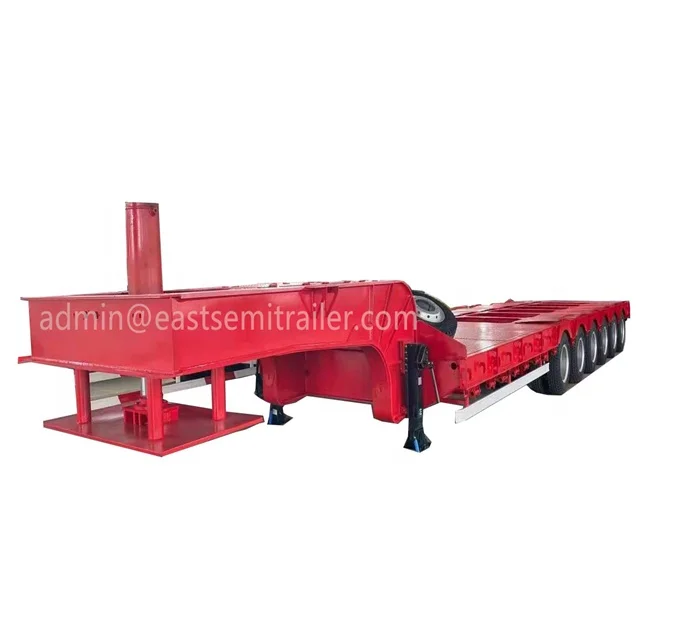  Погрузчик экскаватора Восточного типа lowboy низкорамный полуприцеп 6 линий 12 осей низкорампа прицеп трактор 80-200 тонн