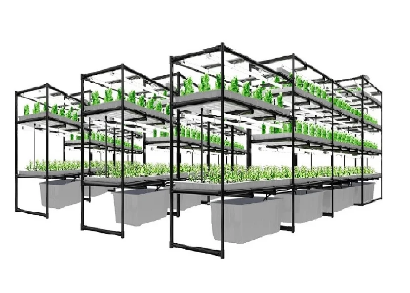  New Selling Plastic Seeding With Drain Stands Flood Table 4X4 4X8 Hydroponic Farming Microgreen Plant Growing