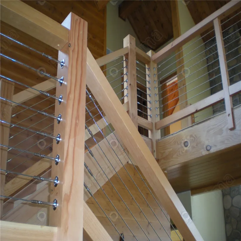Prima Wire Durable Good Price Cable Railing Post Safety Stair Railing Steel Cable Railing