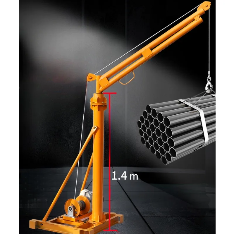 Hot selling household small 220V motor decoration loading wireless remote control lifting crane