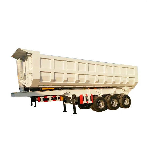 China Most Popular 40 Ton 50 Ton Side Tipper Rear Dumper Semi Trailer 3 Axles Used Dump Truck Trailer Beds Tires For Sale