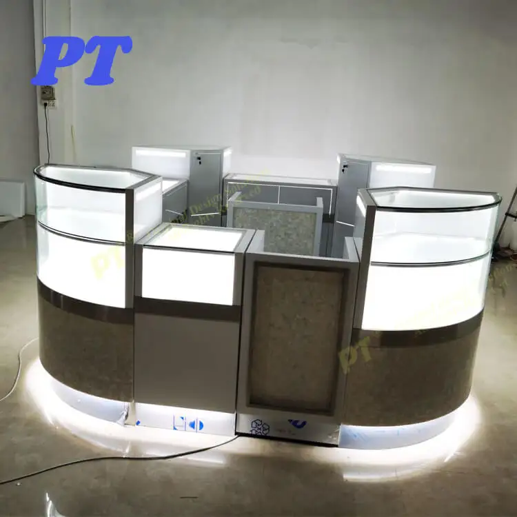 Hot Sale Fashionable Jewellery Shop Jewelry Kiosk Showcase With Jewelry Showcases Display Cases