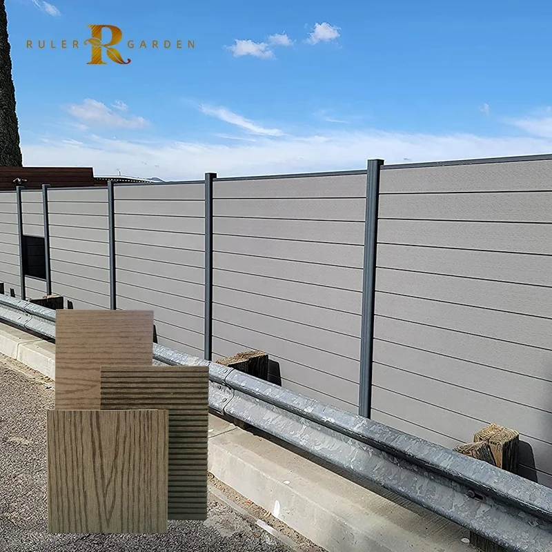 Wpc Fence Garden Wpc Composite  Post Panels Door Boards Wood Plastic Fence
